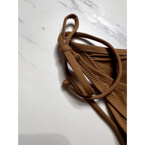 NWT Skims Dippy Tie Swim Bottoms Almond color New with Tags 4x Recycled Material - Picture 4 of 6